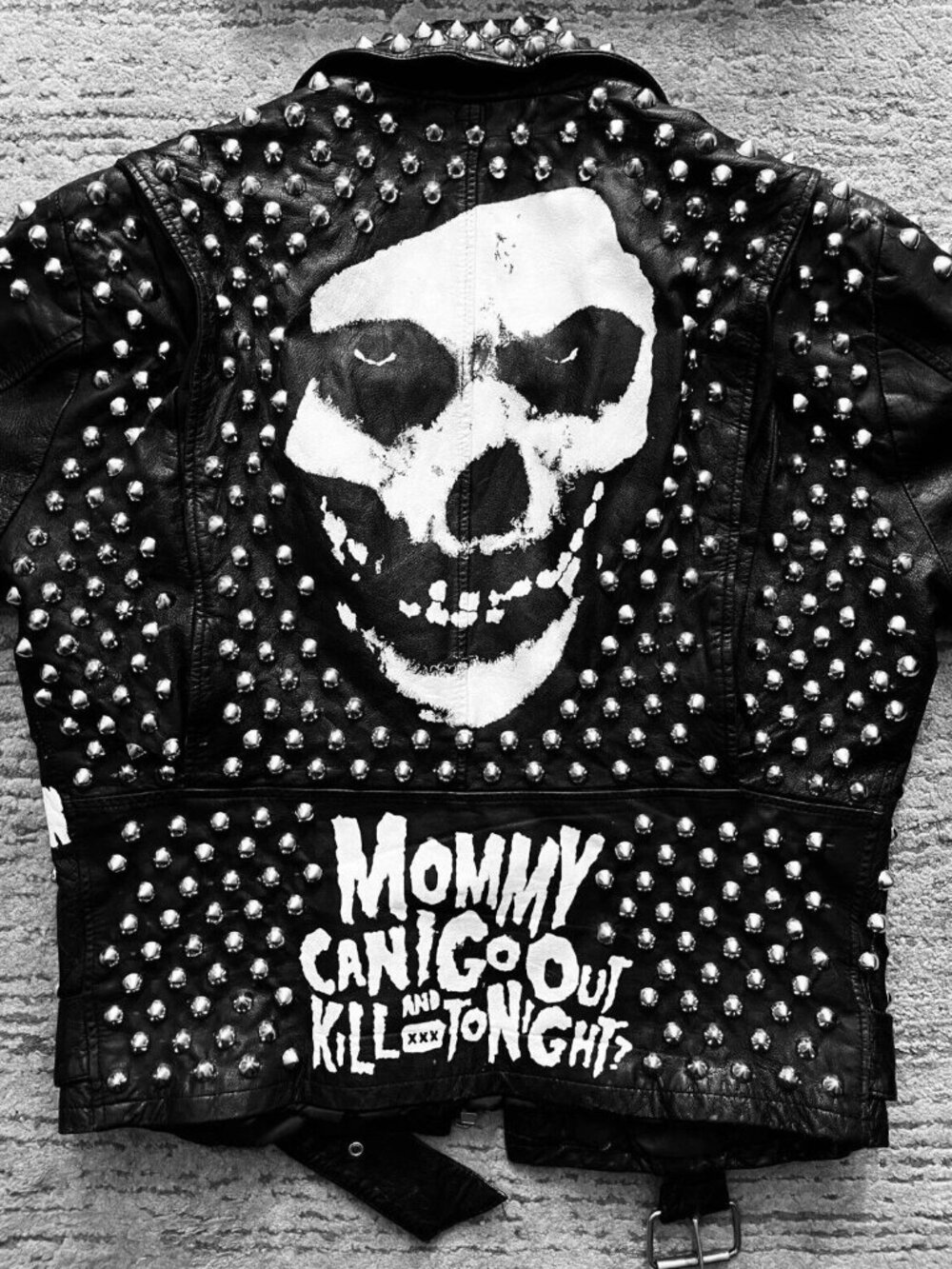 Misfits Leather Jacket Handpainted Studded S SubHumAns Social Destruction Necros